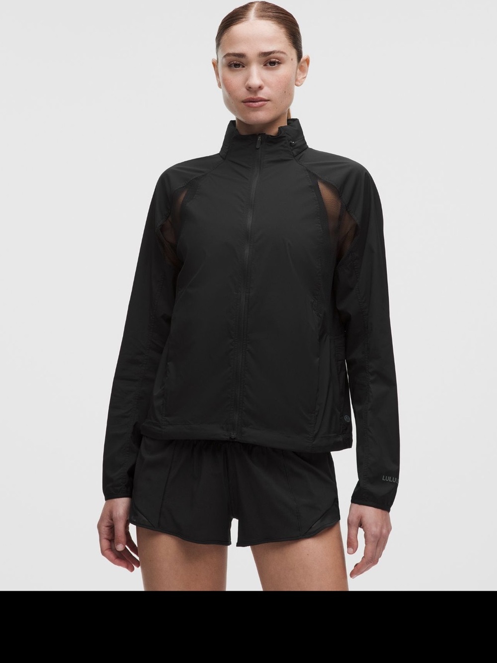 lululemon athletica Black Ventilated Packable Running Jacket